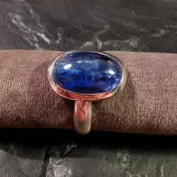 Cyanite - Bague réglable en argent 2 - 5ème chakra